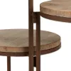 Vintage-Inspired Rustic Triple Plant Stand for Indoor and Outdoor Decor