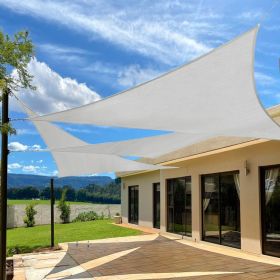Prohibited From Sale On Amazon XISHAN 12'X12'X12' Dark Grey,Rust Red,Light Grey,Dark Green,Sand HDPE Sunshade Sail, 160 Grams (Option: 12X12X12ft-Light Grey)