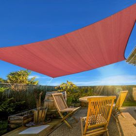 Prohibited From Sale On Amazon XISHAN 10'X13' Light Grey,Sand,Rust Red,Dark Grey,Cream,Beige HDPE Sunshade Sail, 160 Grams (Option: 10X13ft-Rust Red)